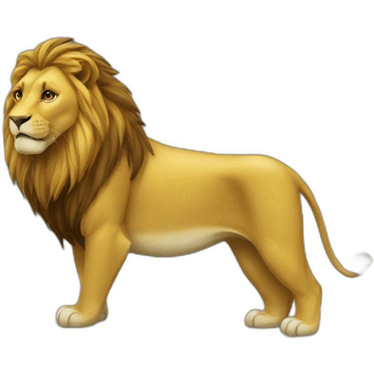 Lion et dauphin emoji