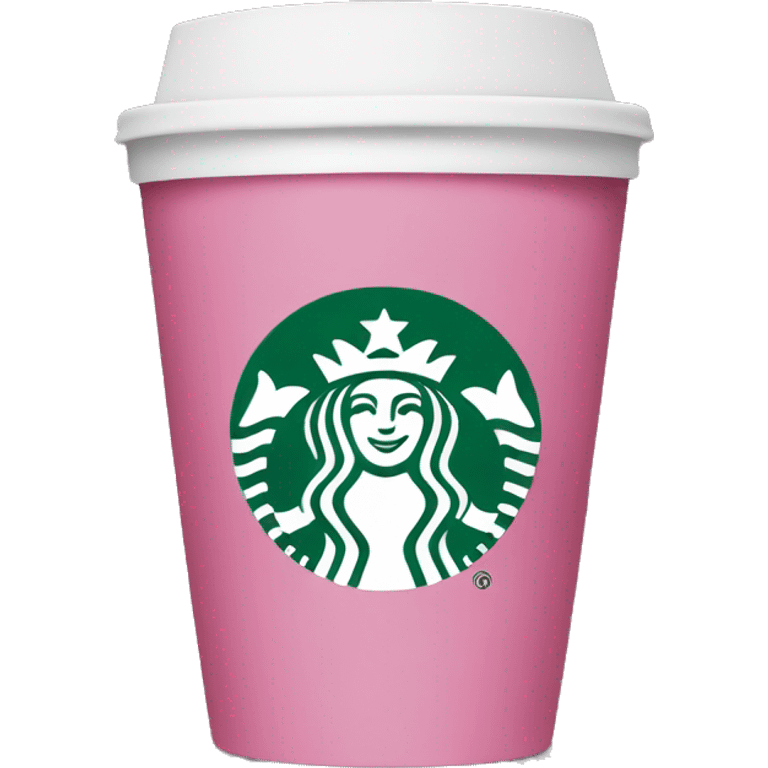 Pink Starbucks cup emoji