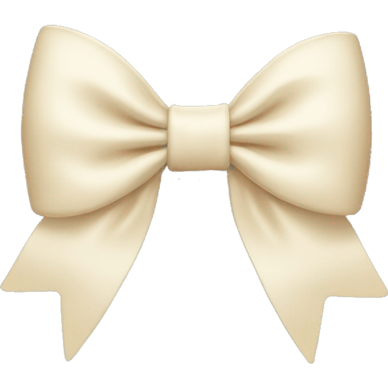 Cream bow emoji