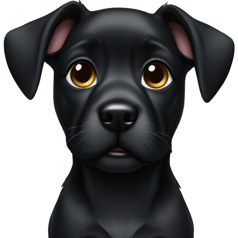 baby black dog emoji