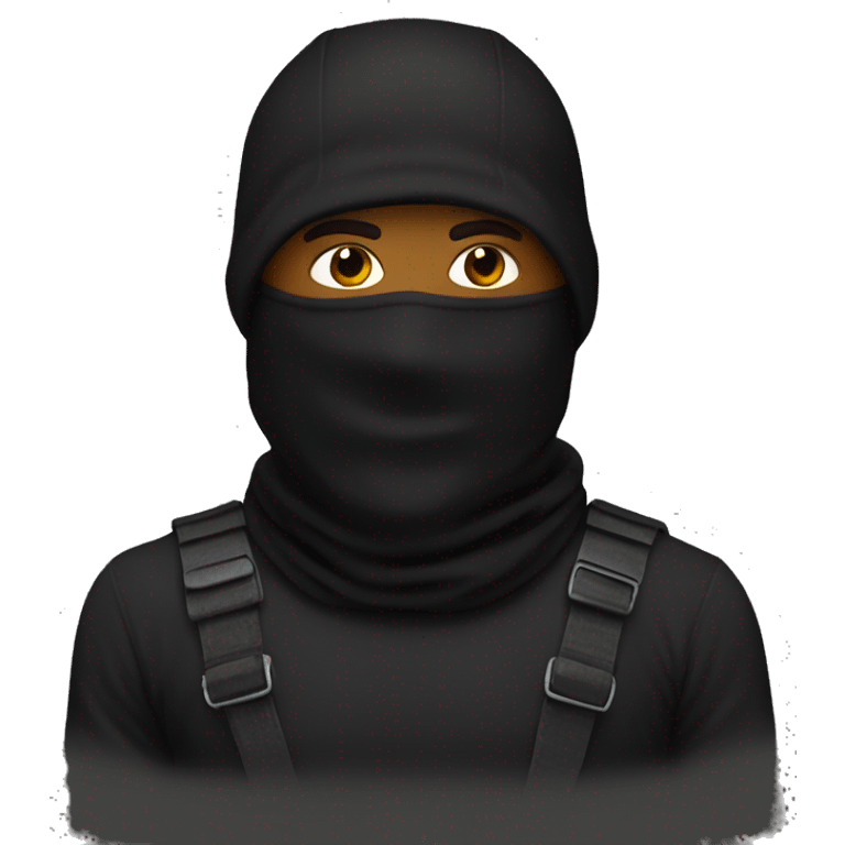 black balaclava emoji