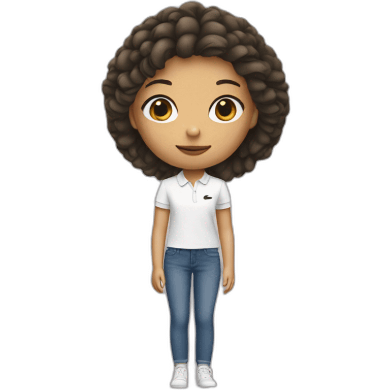 girl wearing lacoste emoji