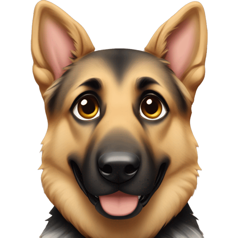 German Shepherd with floppy ears ￼ emoji