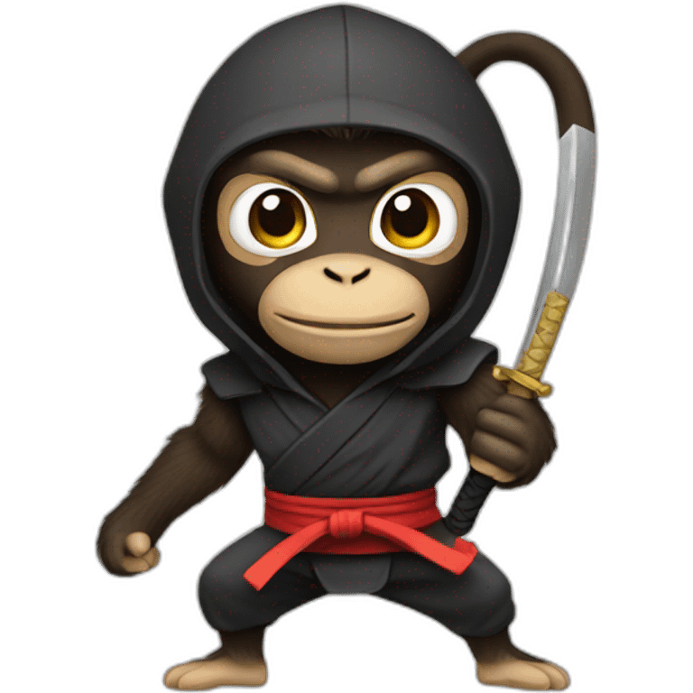 Monkey ninja emoji