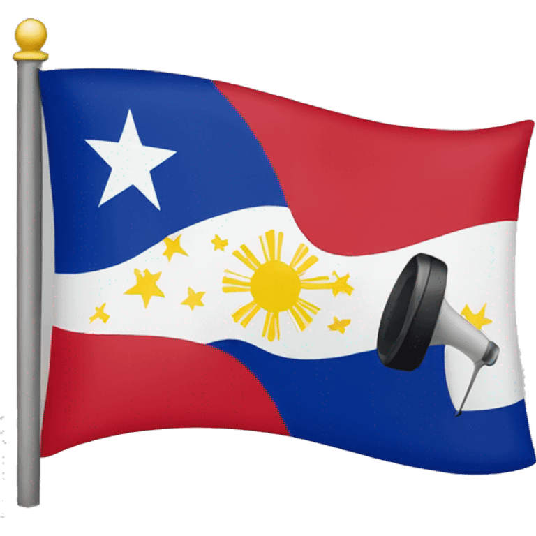 Philippine flag with phone call icon emoji