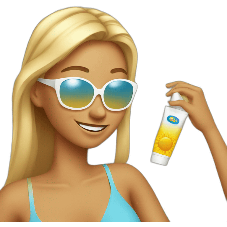 applying sun screen emoji