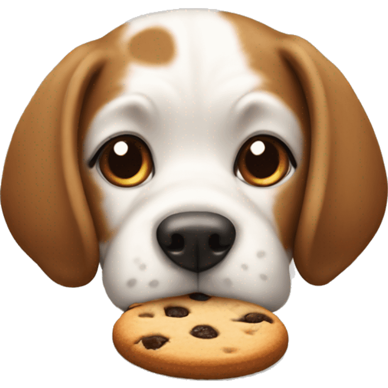 Dog with a cookie emoji