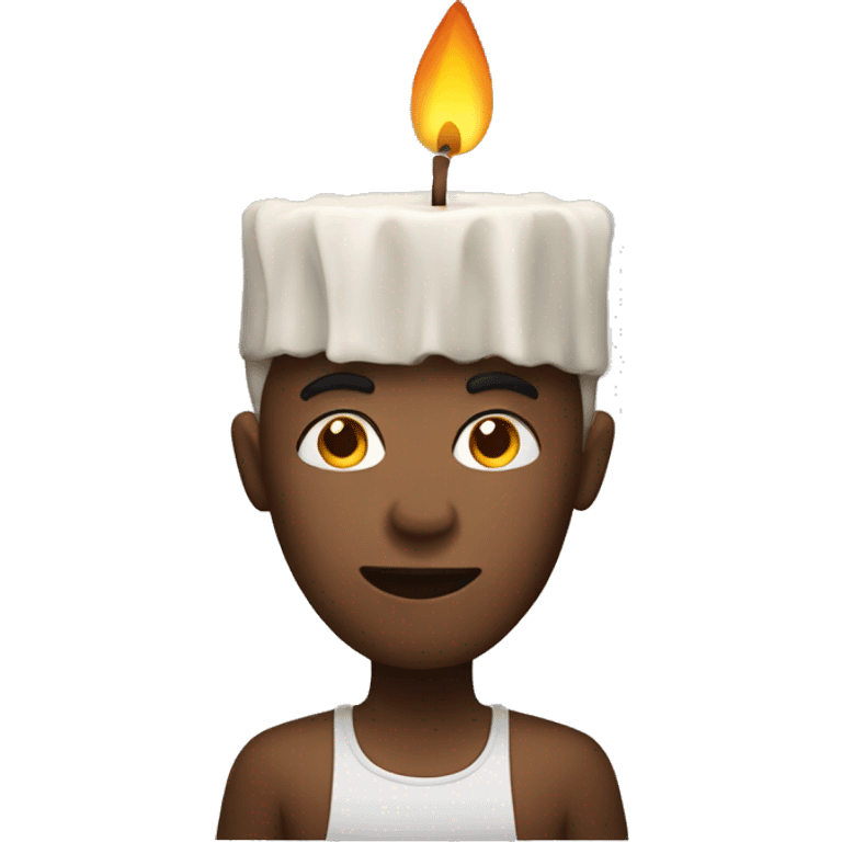 Holding candle emoji