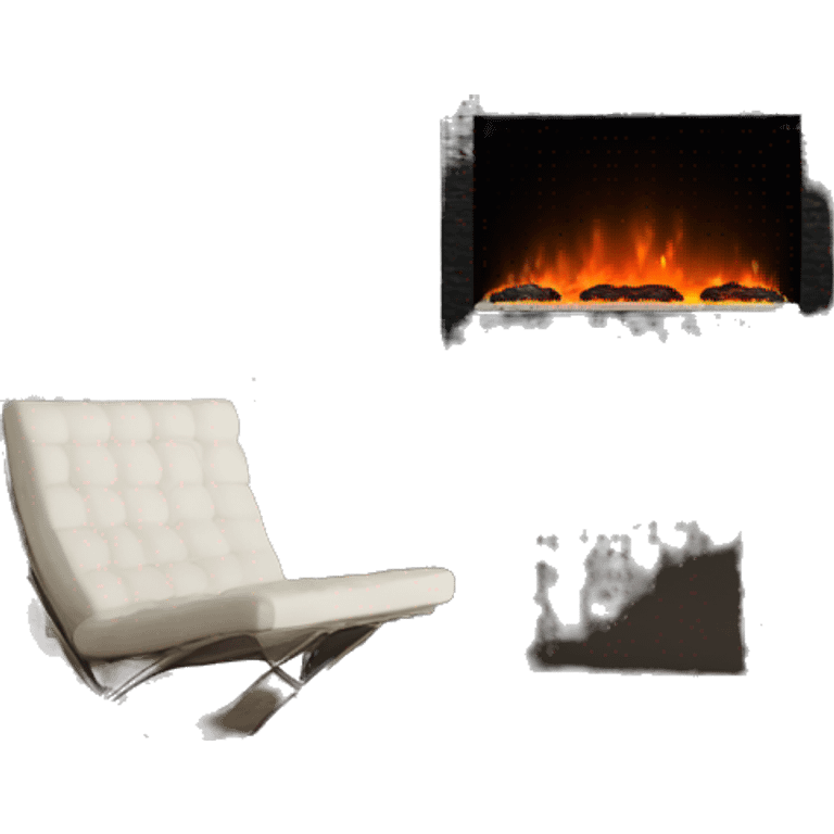 electric fireplace floating on wall emoji