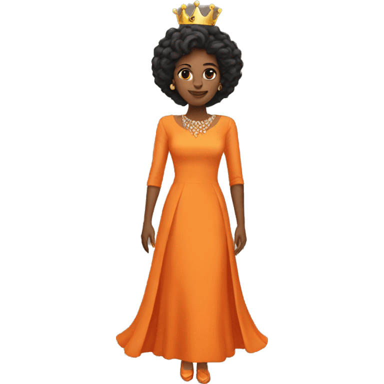 queen orange dress emoji