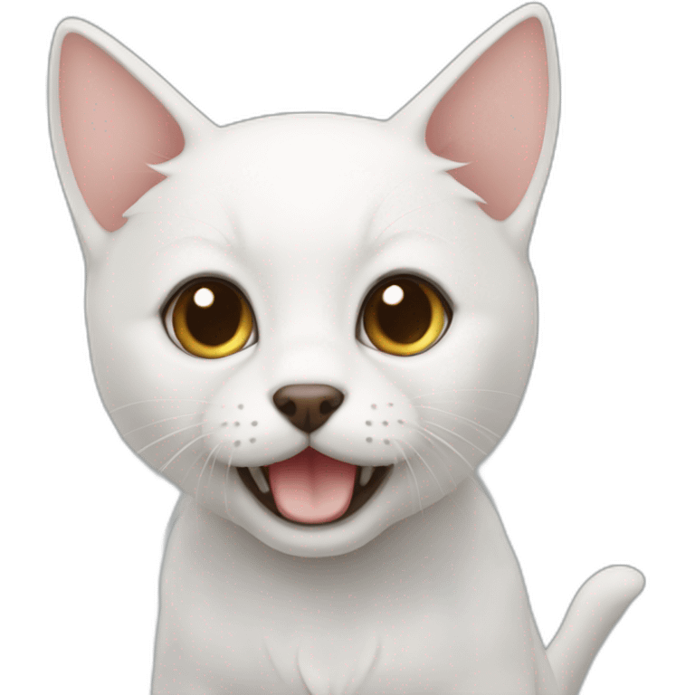 chaton sur chien emoji