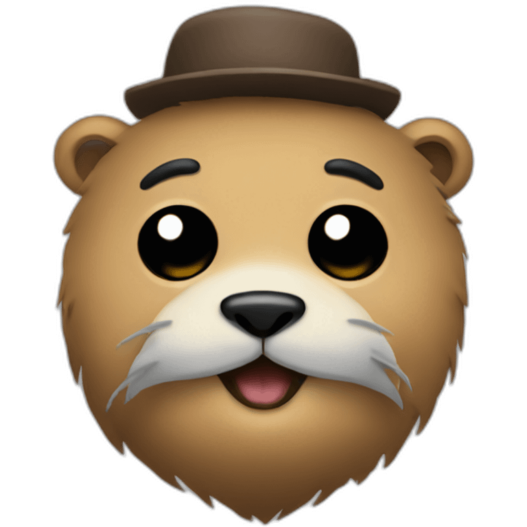 gopher emoji with a beard emoji