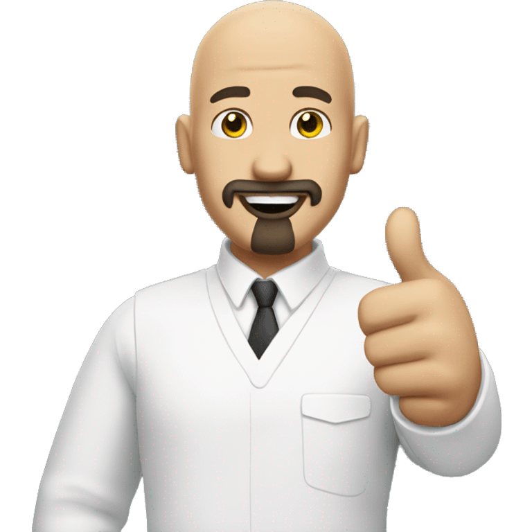 bald white with goatee thumbs up emoji