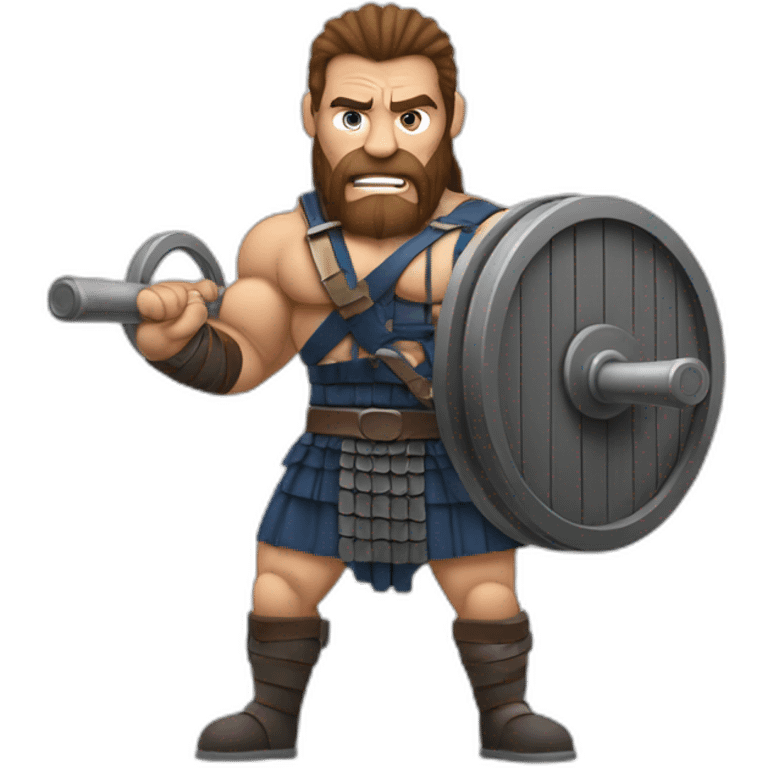 Bodybuilding Braveheart with Cannons emoji