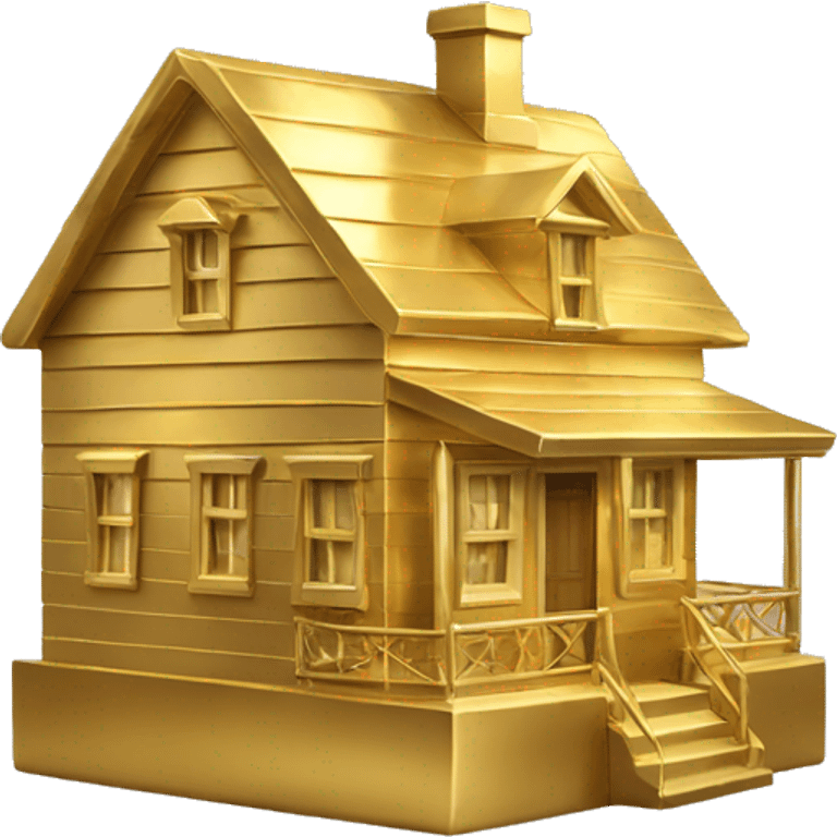 Solid gold house  emoji