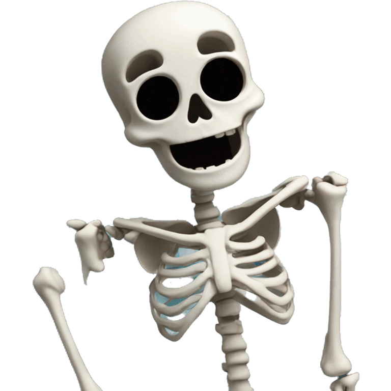 Skeleton on moon emoji