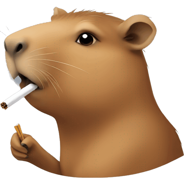 Capybara smoking emoji