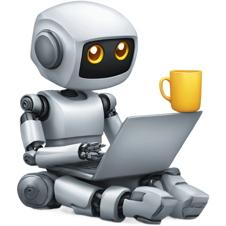 robot on a laptop emoji