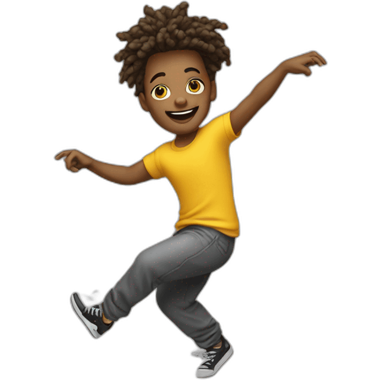 Thrilled hip hop dancer emoji