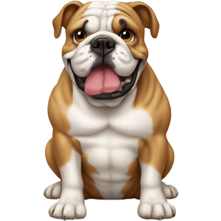 English bulldog with a bone emoji