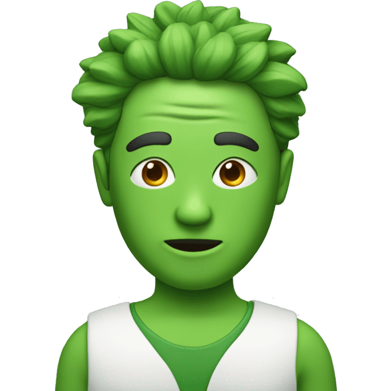 Green man therapist emoji