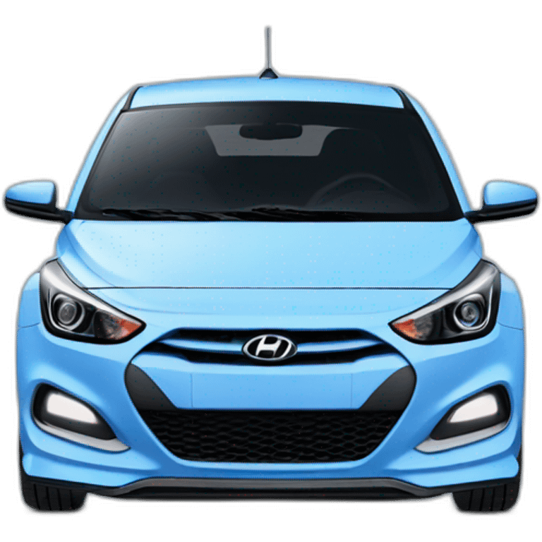 light blue hyundai i20N emoji