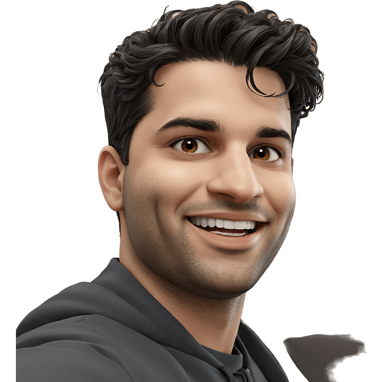 smiling male portrait close up emoji