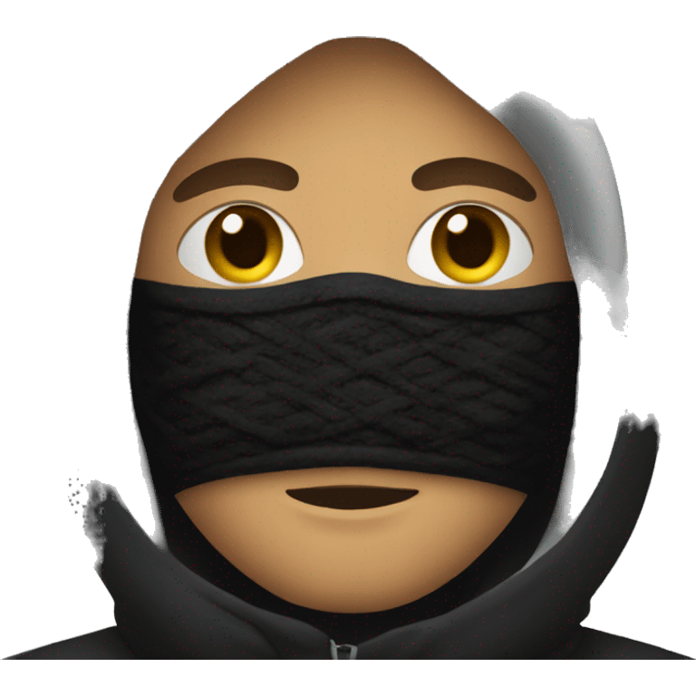 Man with black ski mask on emoji