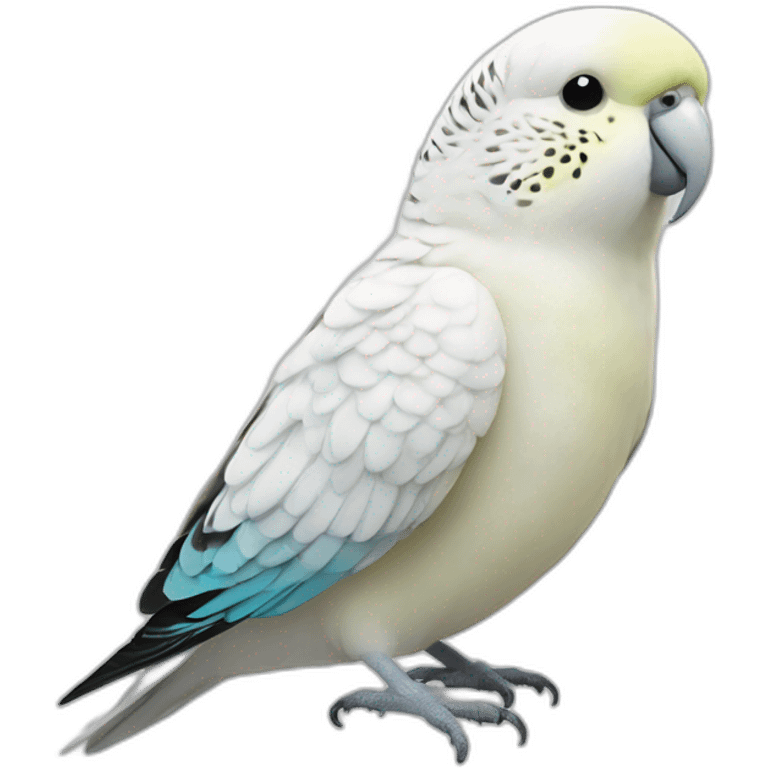 white budgerigar emoji