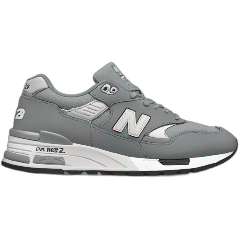 newbalance grey 992 shoes emoji