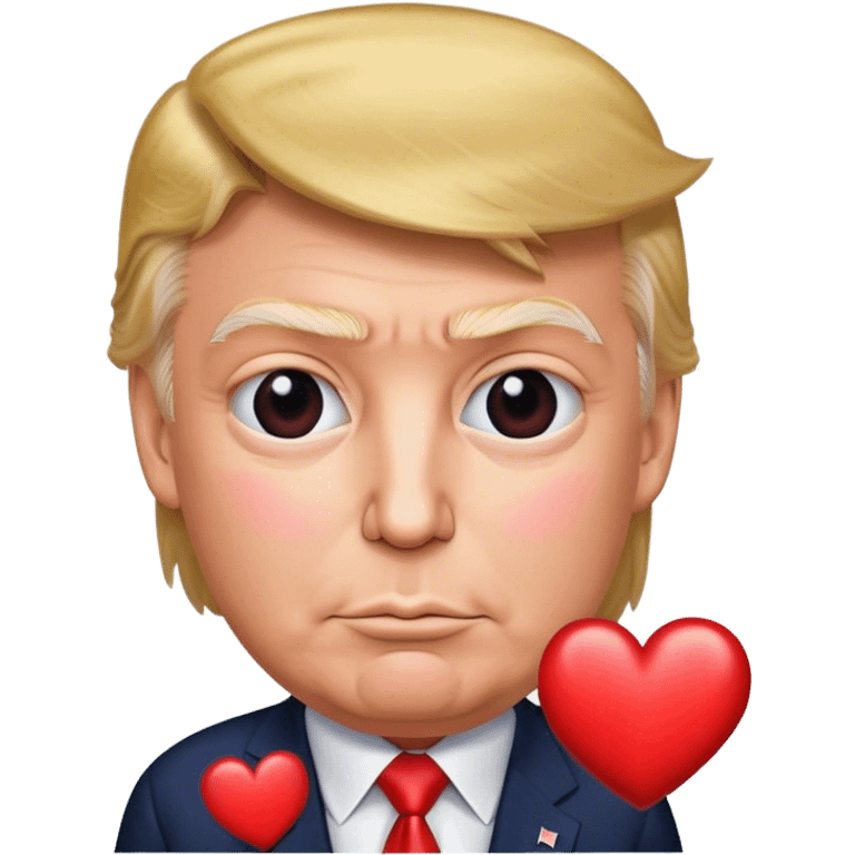 real Trump shows a heart emoji