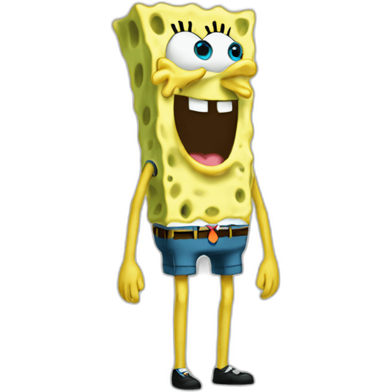 spongebob with no arms or legs emoji