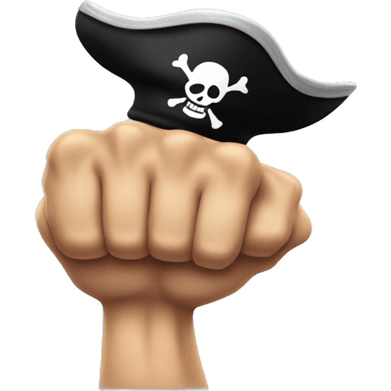 muscle arm with pirate hat emoji