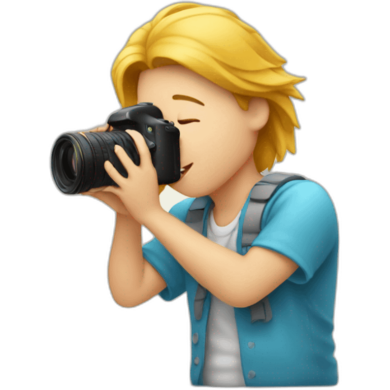 photographer photographing a newborn emoji