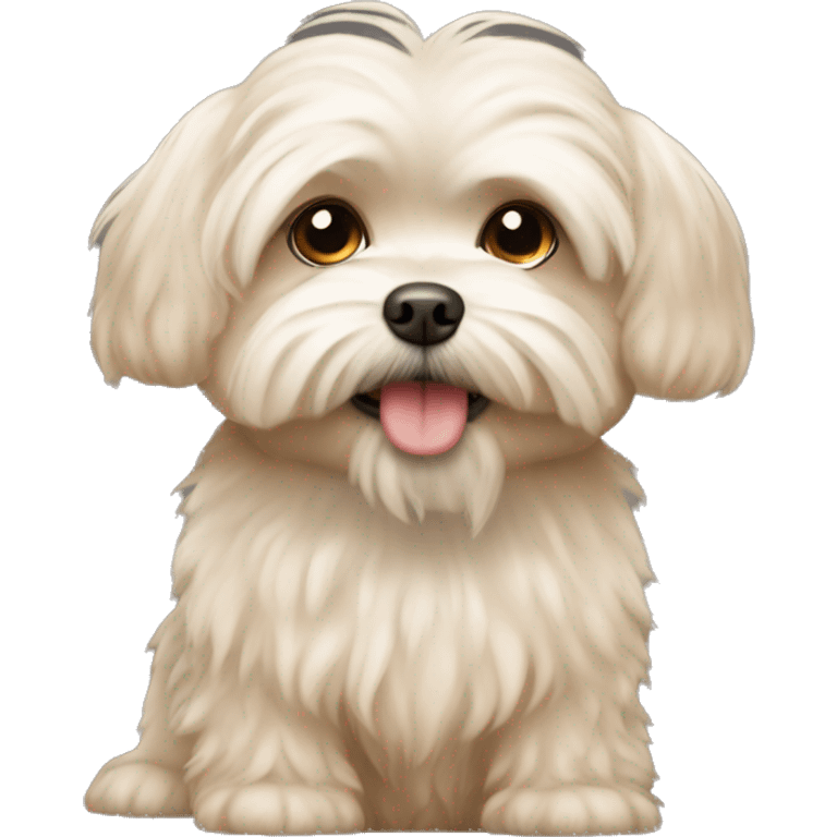 Fluffy light brown Maltese dog emoji