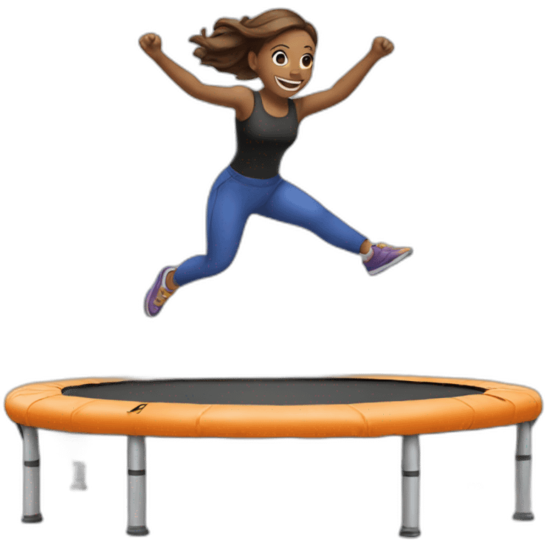 Trampolin Jumping Woman emoji