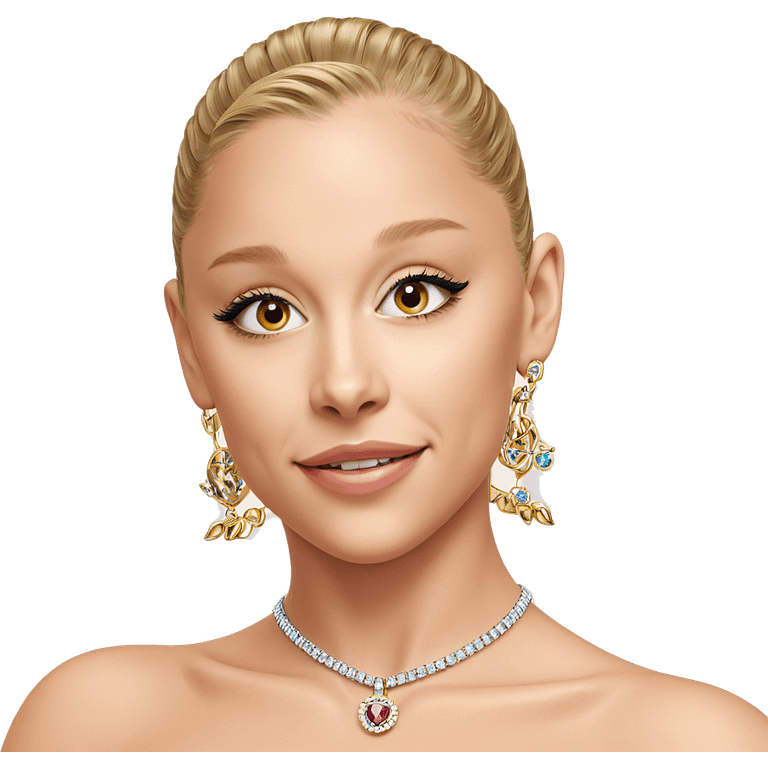 smiling girl in jewelry portrait emoji