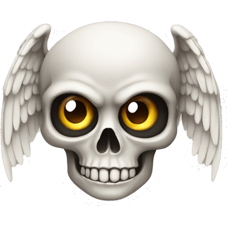 Skull with big eyes and wings  emoji