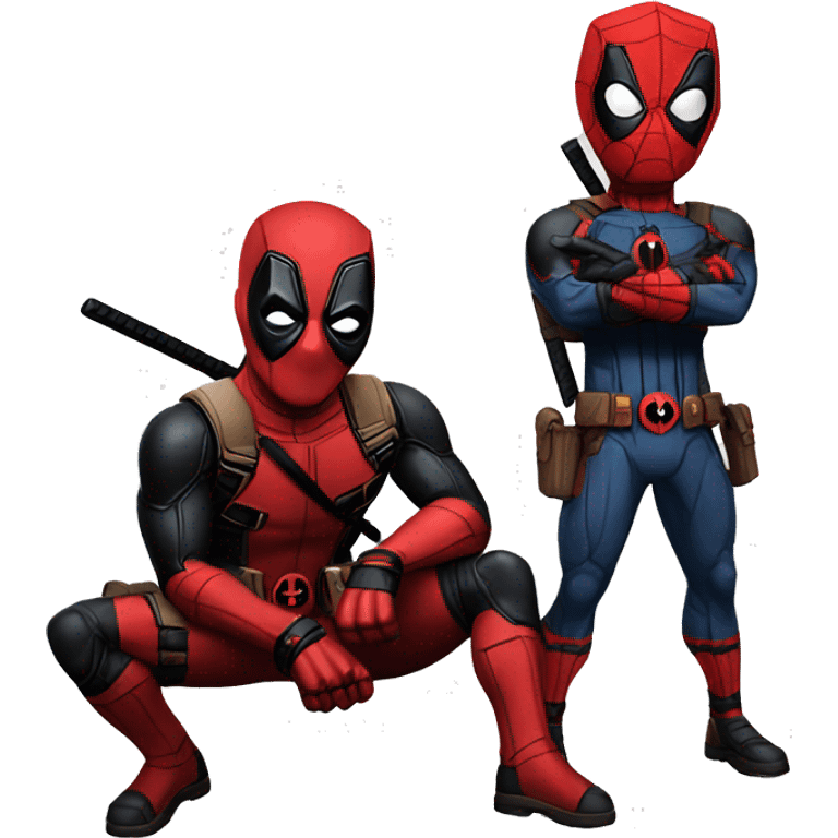 Deadpool avec Spider-Man emoji