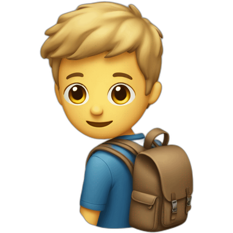 schoolboy packing a backpack emoji