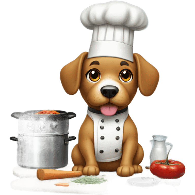 dog cooking emoji