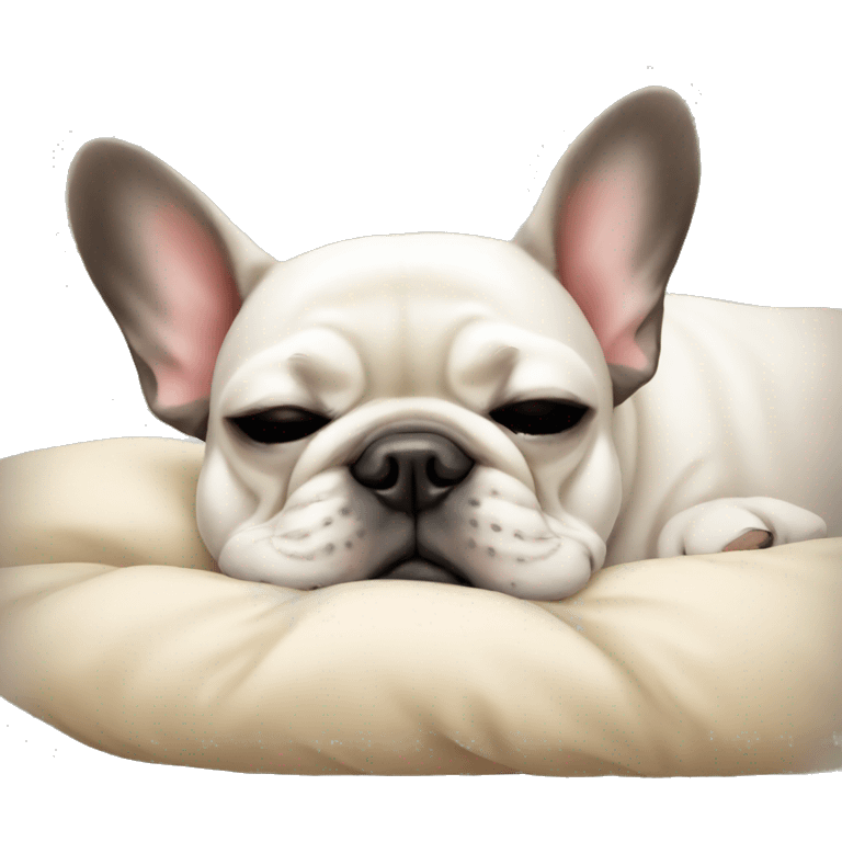 Sleeping French bulldog emoji