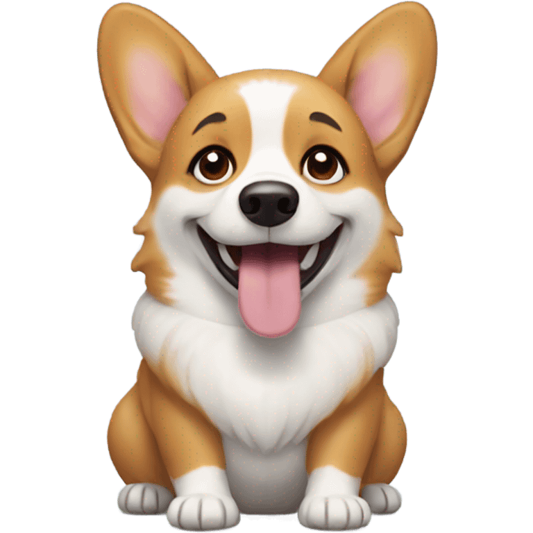 Happy corgi emoji