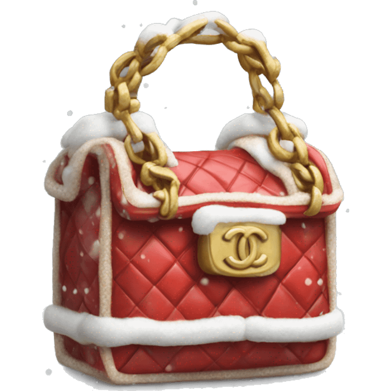 Christmas realistic bag snow chanel style emoji