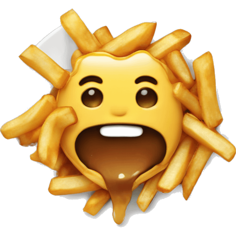 Poutine qui mange une poutine  emoji