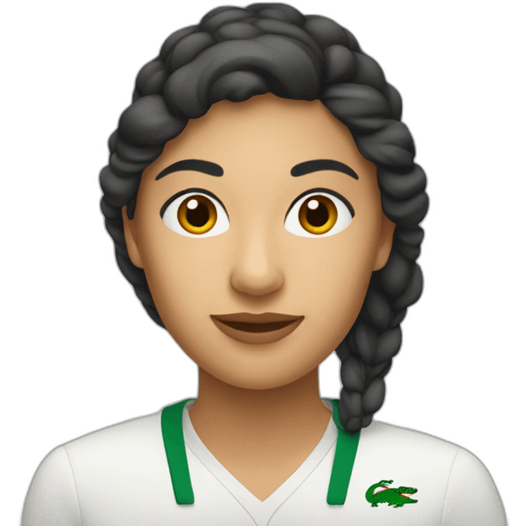 Latin woman using Lacoste  emoji