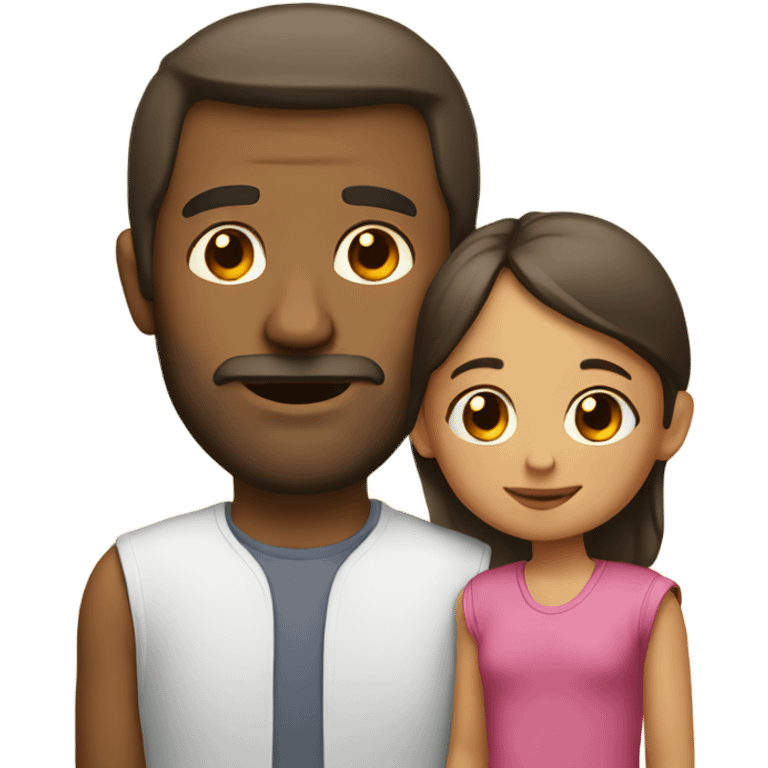 A father with his daughter  emoji