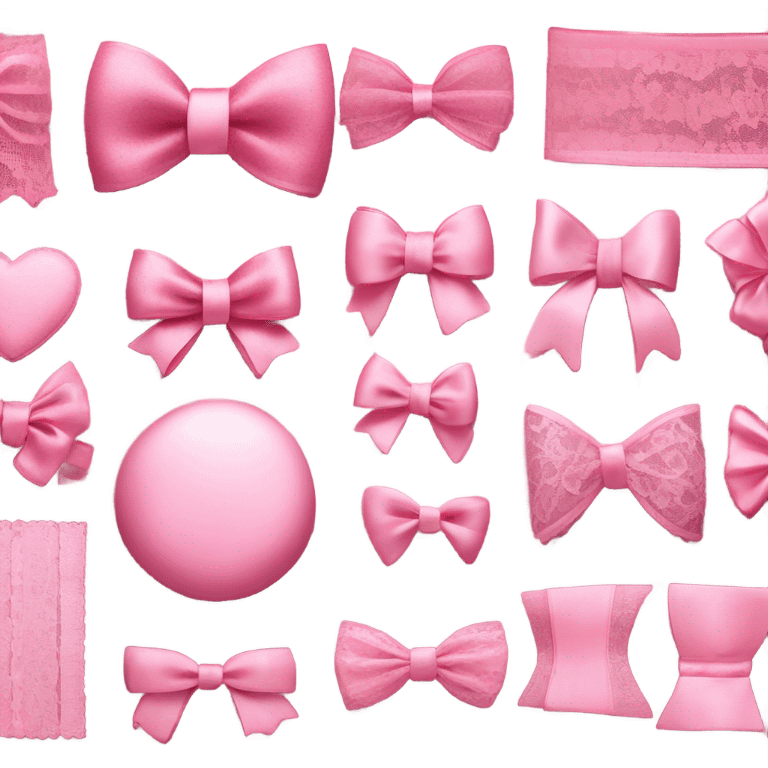 Pink bows emoji