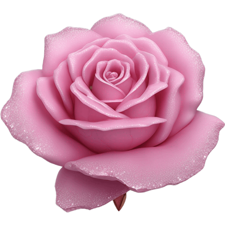 Pink crystallized rose  emoji