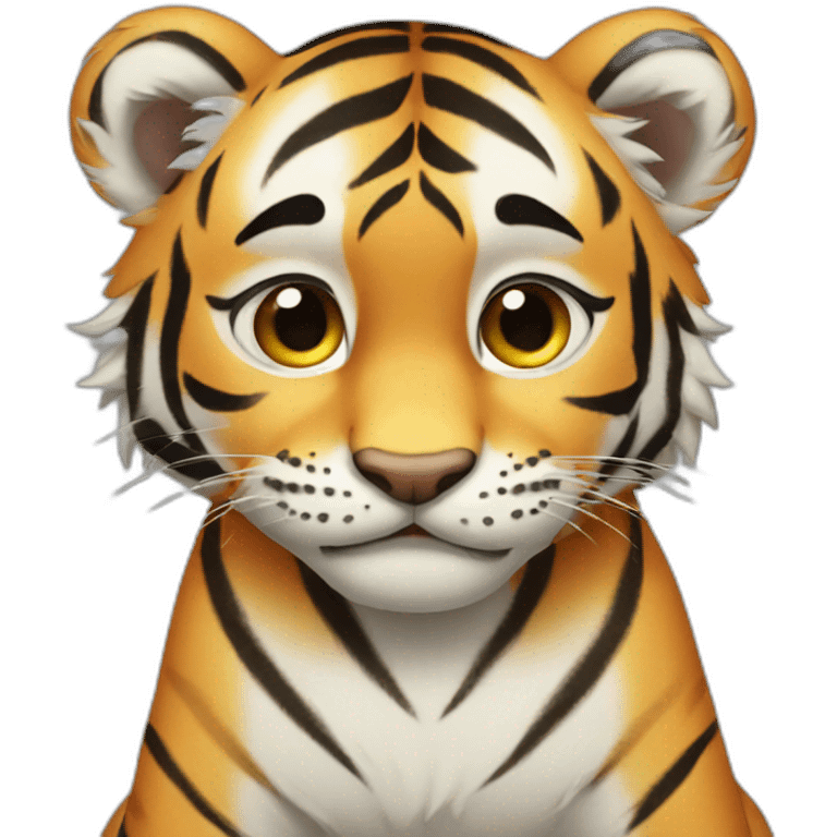 tiger cub crying emoji